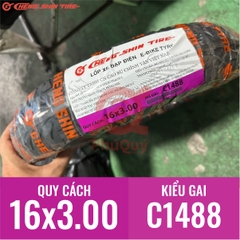 VỎ XE ĐIỆN CHENG SHIN 16x3.00 C1488 KHÔNG DÙNG RUỘT