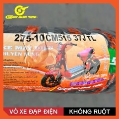 VỎ XE ĐIỆN CHENG SHIN 2.75-10 CM515  37J KHÔNG DÙNG RUỘT