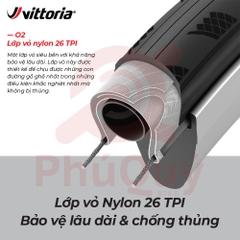 Vỏ Vittoria Zaffiro Pro V 700x25c có chống đinh HÔNG ĐEN