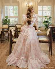 Peony D Gown dress - Pink floral