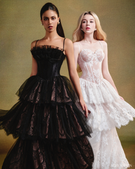 The Feathers Corset dress - White