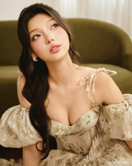 Tiana Corset Pleated dress - Green