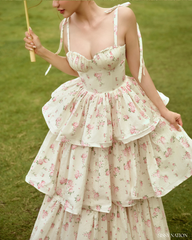 Our Melody Corset dress - Pink floral