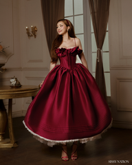 Tulip Corset Dress - Ruby Red