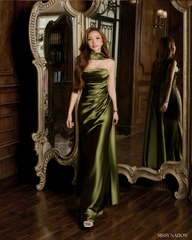 Odile Silk dress - Olive