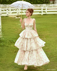 Our Melody Corset dress - Pink floral