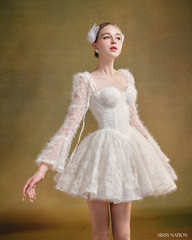 Clover Corset Mini dress - White