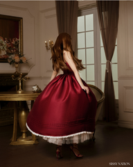 Tulip Corset Dress - Ruby Red