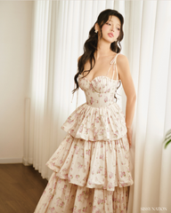 Our Melody Corset Dress - Pink floral