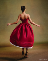 Tulip Corset dress - Ruby red