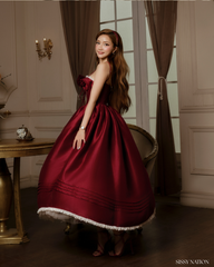 Tulip Corset Dress - Ruby Red