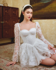 Clover Corset Mini dress - White