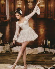 Clover Corset Mini dress - White