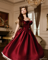 Tulip Corset Dress - Ruby Red