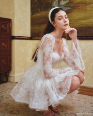 Clover Corset Mini dress - White