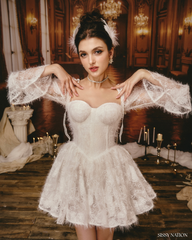 Clover Corset Mini dress - White