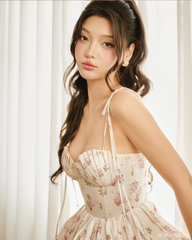 Our Melody Corset Dress - Pink floral