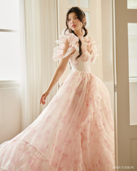 Peony D Gown dress - Pink floral