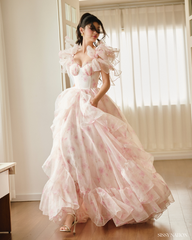 Peony D Gown dress - Pink floral