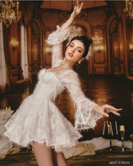 Clover Corset Mini dress - White