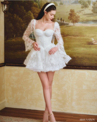 Clover Corset Mini dress - White