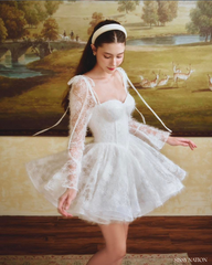 Clover Corset Mini dress - White