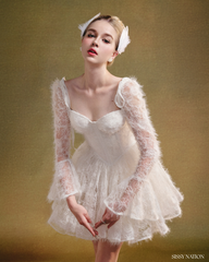 Clover Corset Mini dress - White