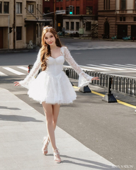 Clover Corset Mini dress - White