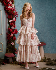 Our Melody Corset dress - Pink floral