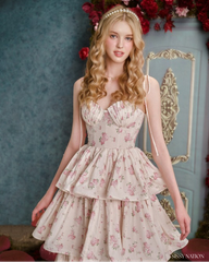 Our Melody Corset dress - Pink floral