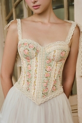 Cotton Floral Corset Top