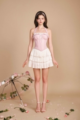 French Lover Corset Top (Gingham) - My Dear Skirt