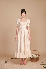 Miranda Floral Corset Dress - White Floral