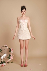 À La Rose Corset Top (White Floral) - Daisy Dream Skirt