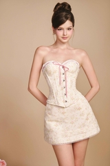 À La Rose Corset Top (White Floral) - Daisy Dream Skirt