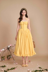 Secret Garden Corset Dress - Yellow