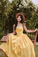 Secret Garden Corset Dress - Yellow