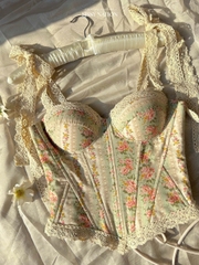 Cotton Floral Corset Top