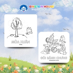 Sách Tô Màu Cùng Mèo Thông Thái: Bốn mùa