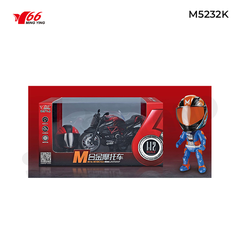 MY66-M5232K Mô tô hợp kim tỷ lệ 1:12 mầu đỏ