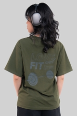 Áo Thun Thể Thao 4 Chiều Love & Fit - Xanh Olive