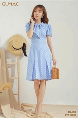 Đầm Chấm Bi Xanh Tiểu Thư