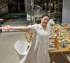Đầm dài tay bồng xếp ly thương hiệu Dottie
