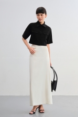 Áo shirt crop top cotton Hàn