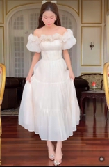 Đầm Dài Xòe Thương Hiệu Sò Vintage
