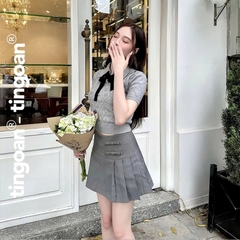 Áo len xám crop thương hiệu TINGOAN®