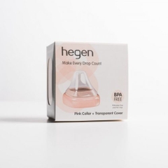 Bộ nắp đậy núm ti và Cổ nối bình sữa Hegen HỒNG