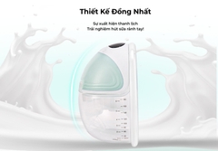 COMBO 1 CẶP MOOIMOM Máy Hút Sữa Không Dây Cao Cấp M3 - Wireless Electric Breast Pump M3 tặng kèm 2 phễu silicon hạ size