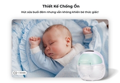COMBO 1 CẶP MOOIMOM Máy Hút Sữa Không Dây Cao Cấp M3 - Wireless Electric Breast Pump M3 tặng kèm 2 phễu silicon hạ size