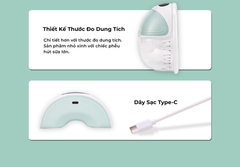 COMBO 1 CẶP MOOIMOM Máy Hút Sữa Không Dây Cao Cấp M3 - Wireless Electric Breast Pump M3 tặng kèm 2 phễu silicon hạ size